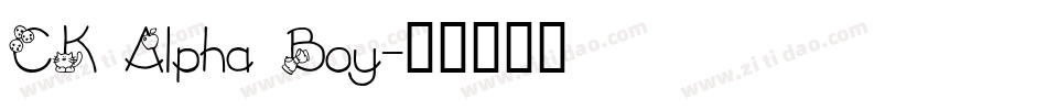 CK Alpha Boy字体转换